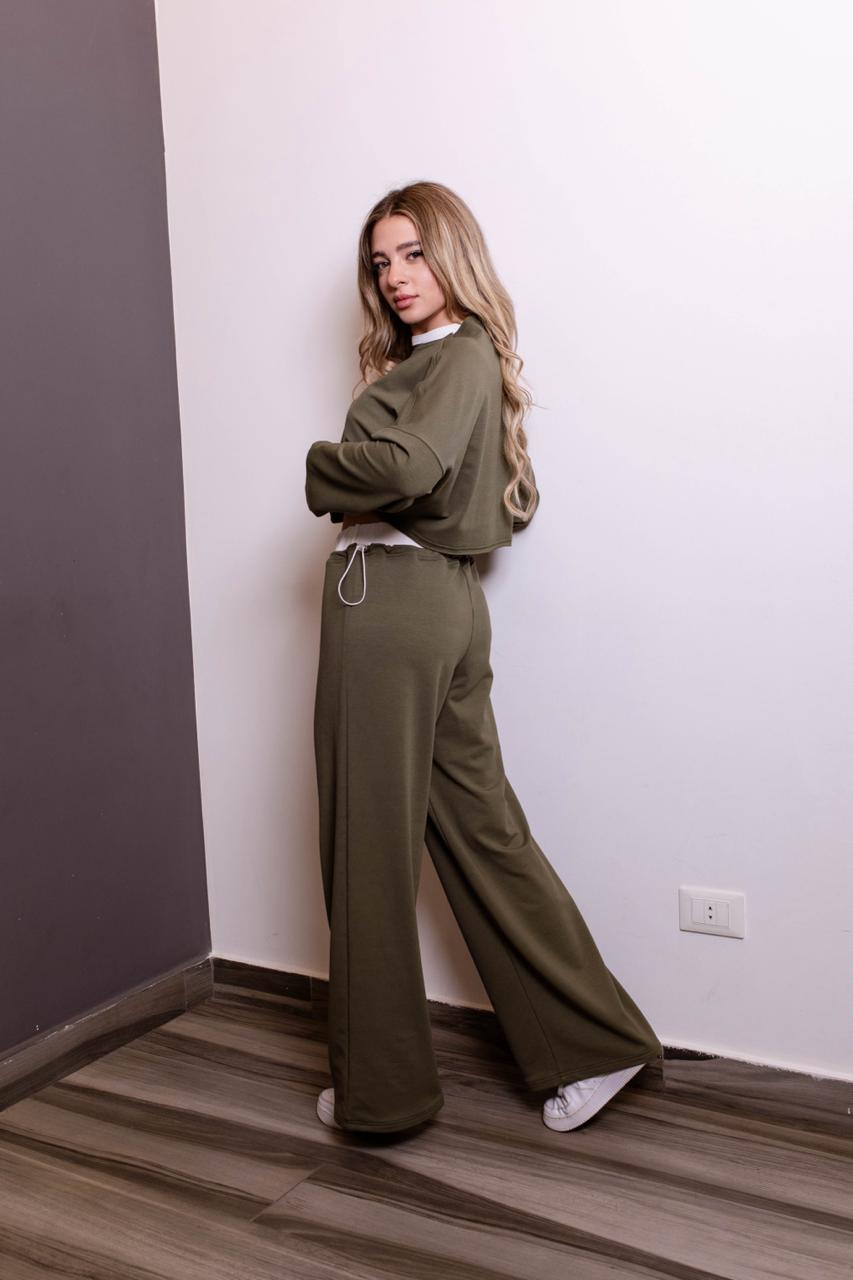 Olive green loungewear set