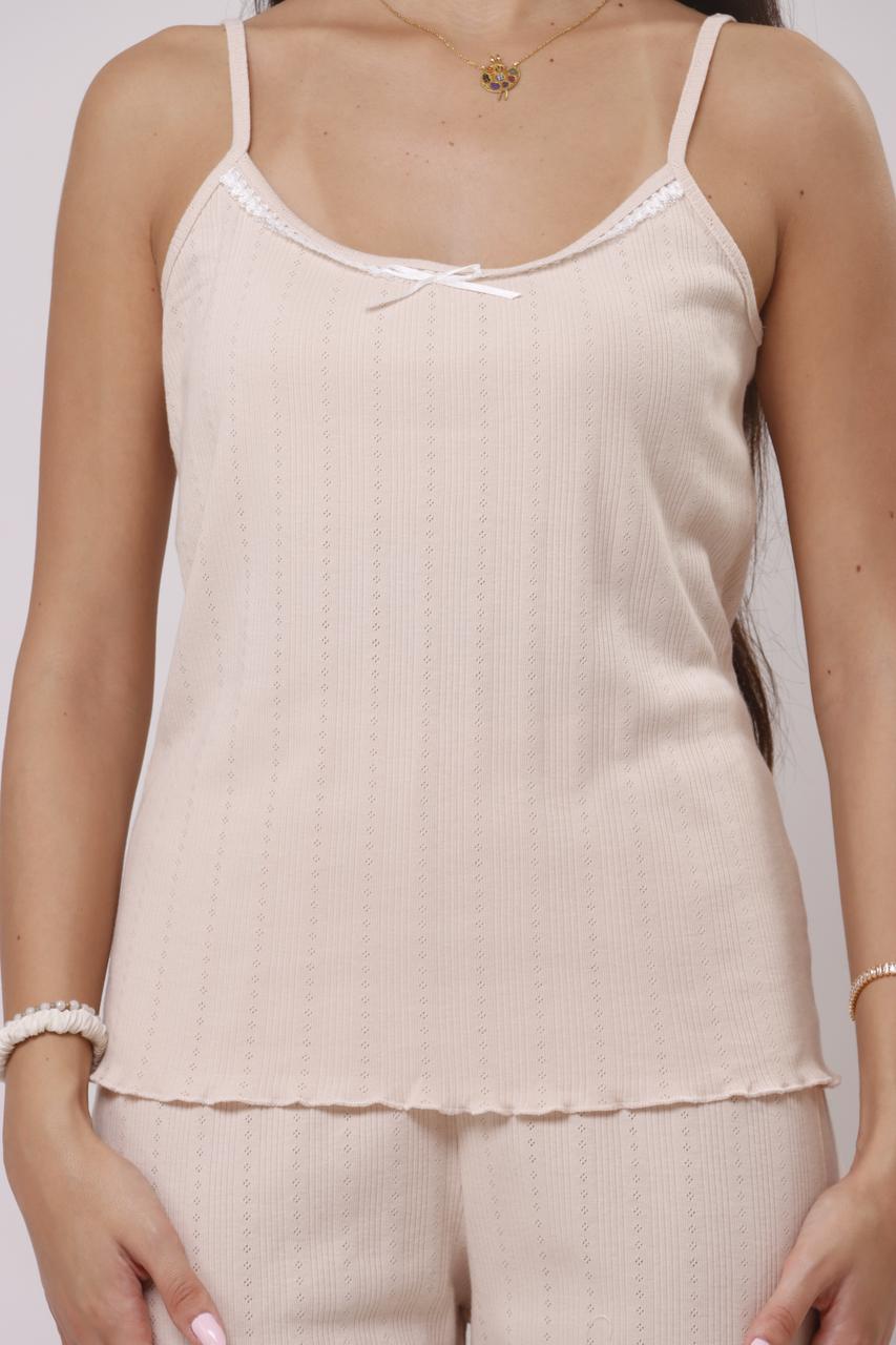 Beige breeze pants pj set
