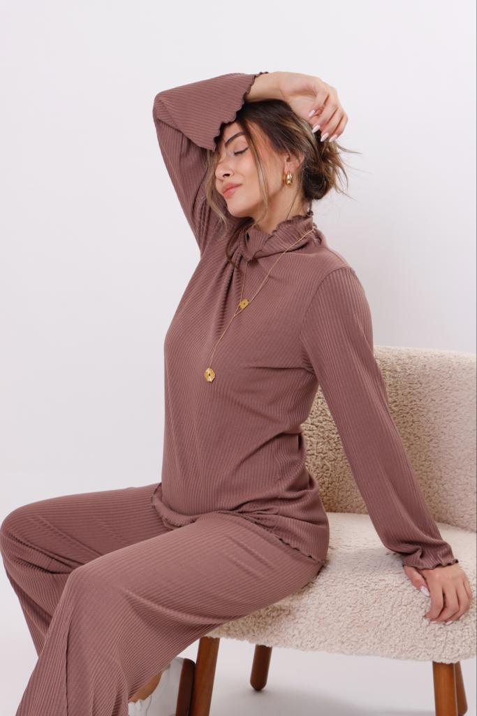 Mocha knitted set