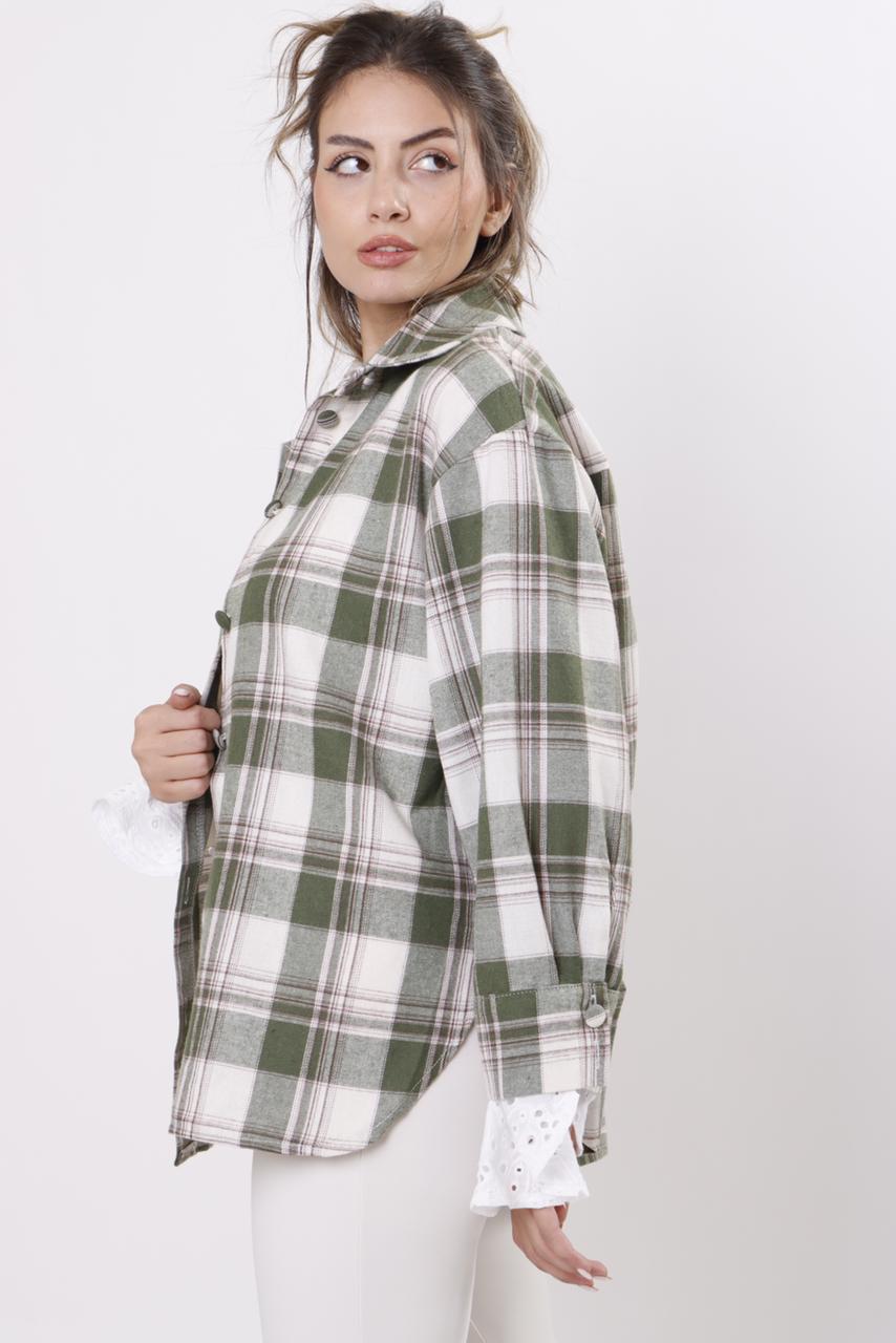Olive checkered shirt