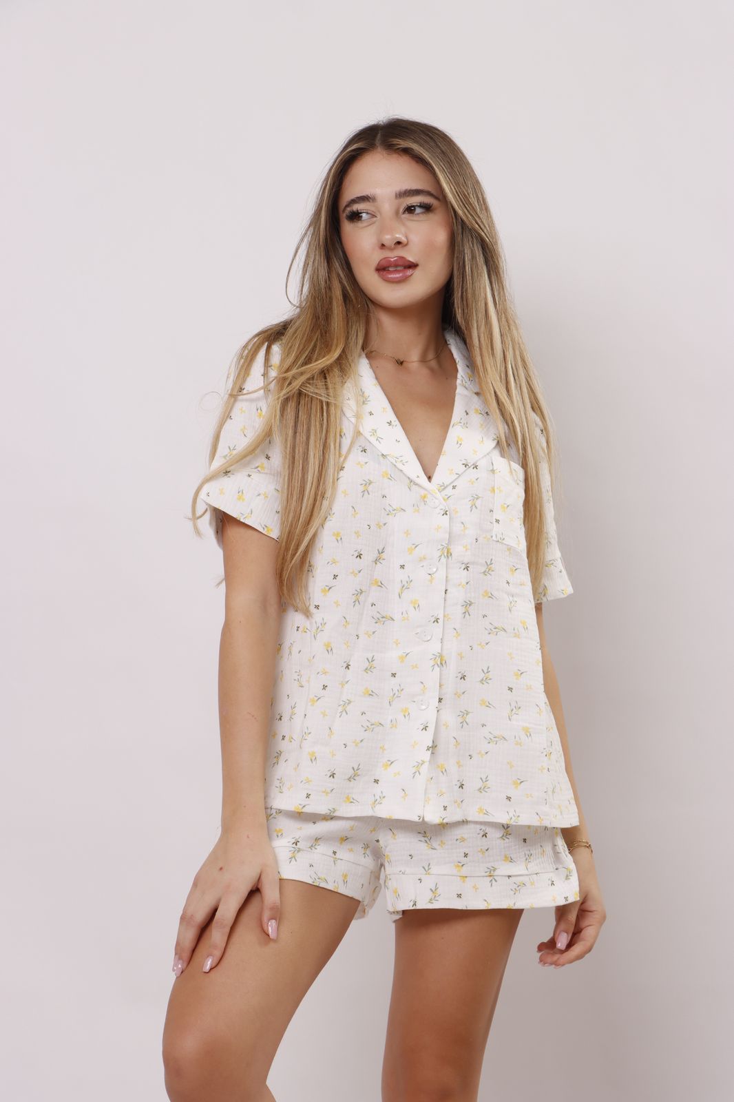 Golden Daisies shorts pj set