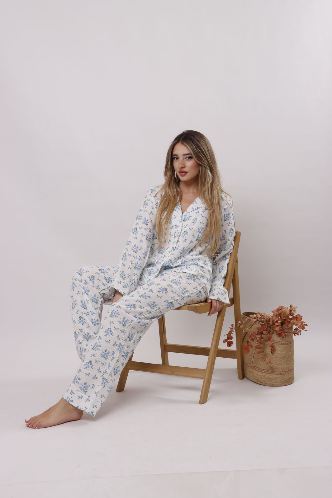 Blue Meadow pants pj set