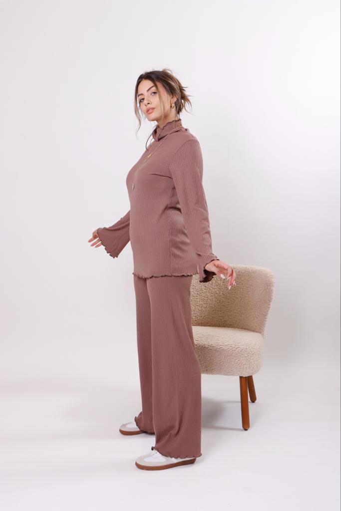 Mocha knitted set