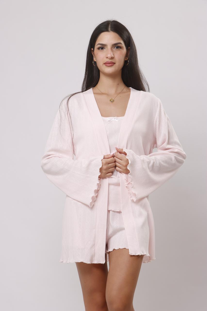 Blush pink lounge robe