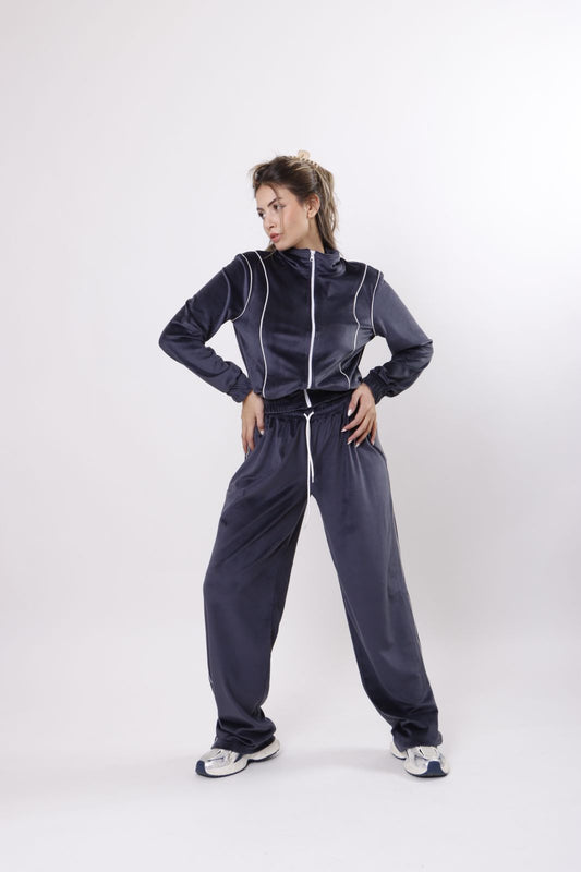 Navy velvet ensemble