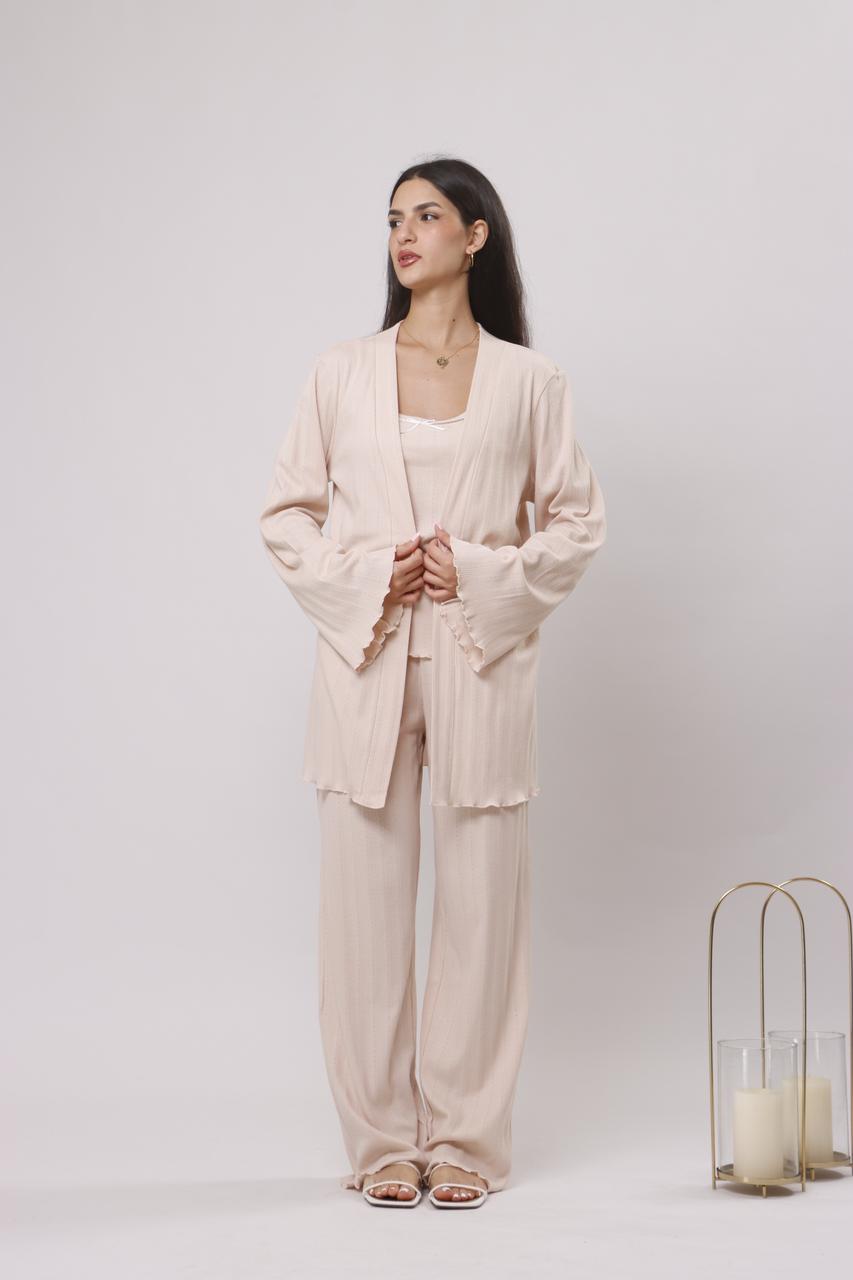 Beige breeze lounge robe