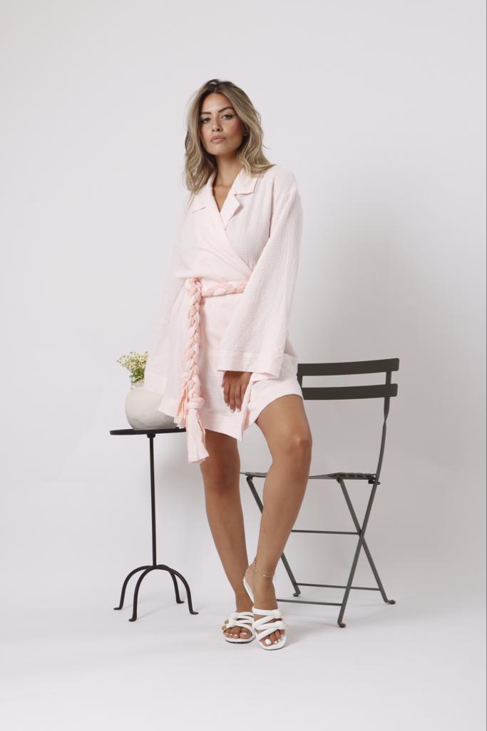 Pink kimono dress