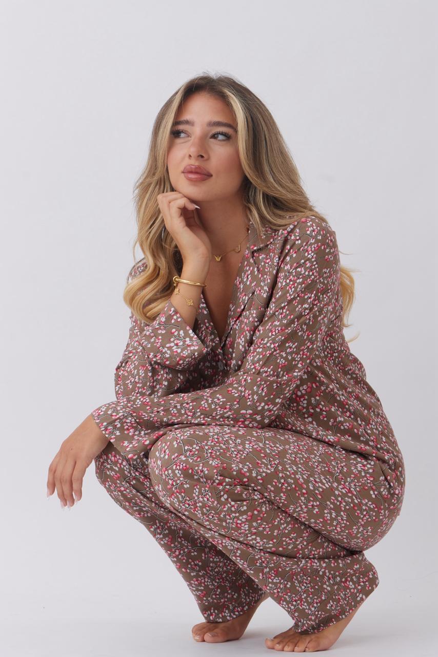 Fuchsia floral patterned pjs