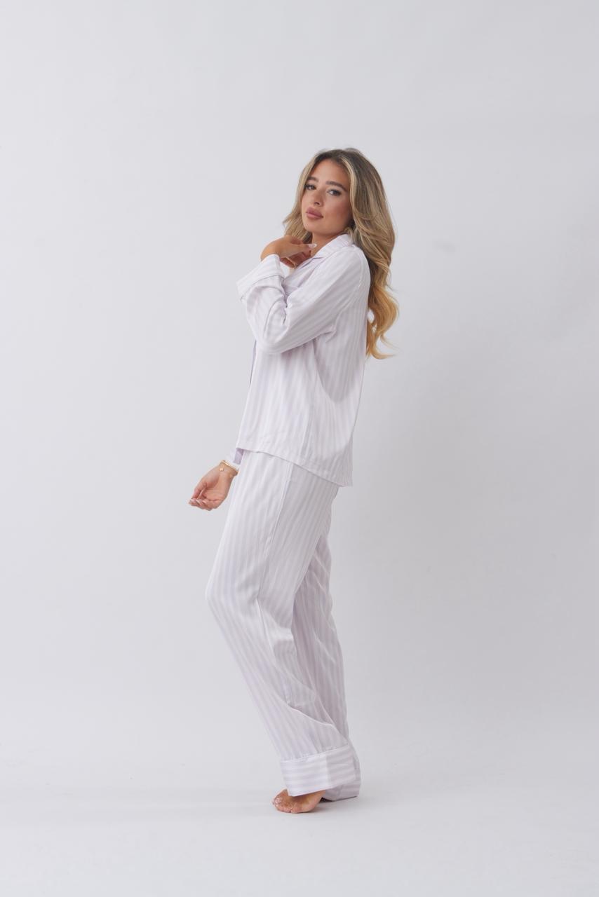 Lilac whisper striped set