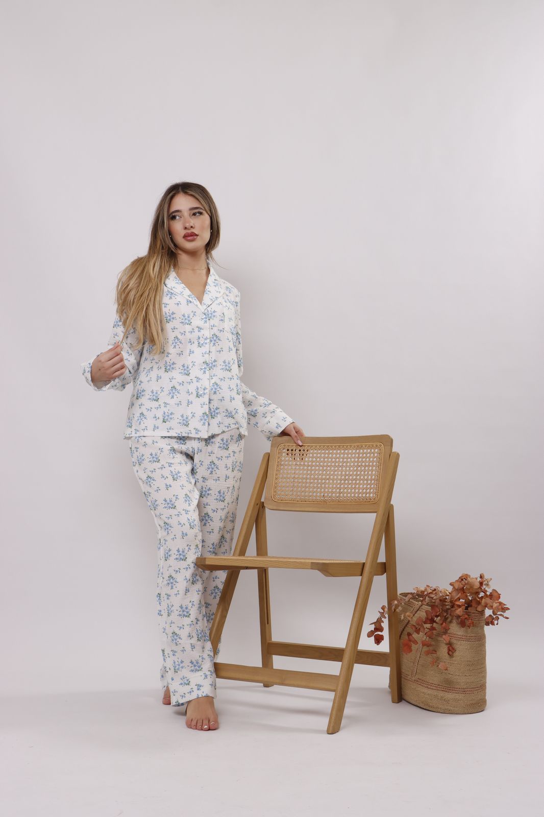 Blue Meadow pants pj set