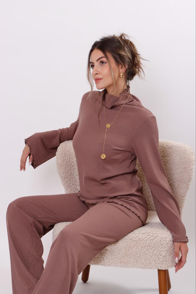 Mocha knitted set