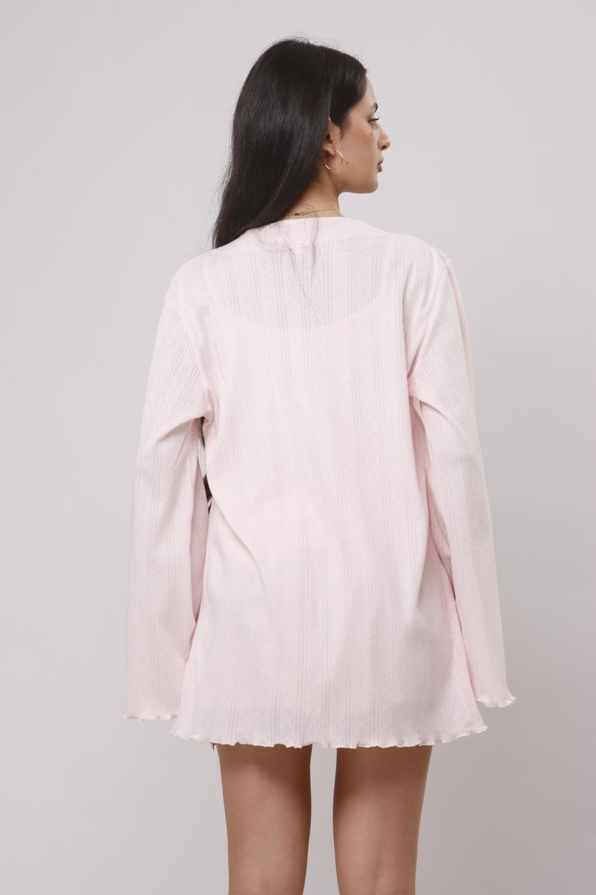 Blush pink lounge robe