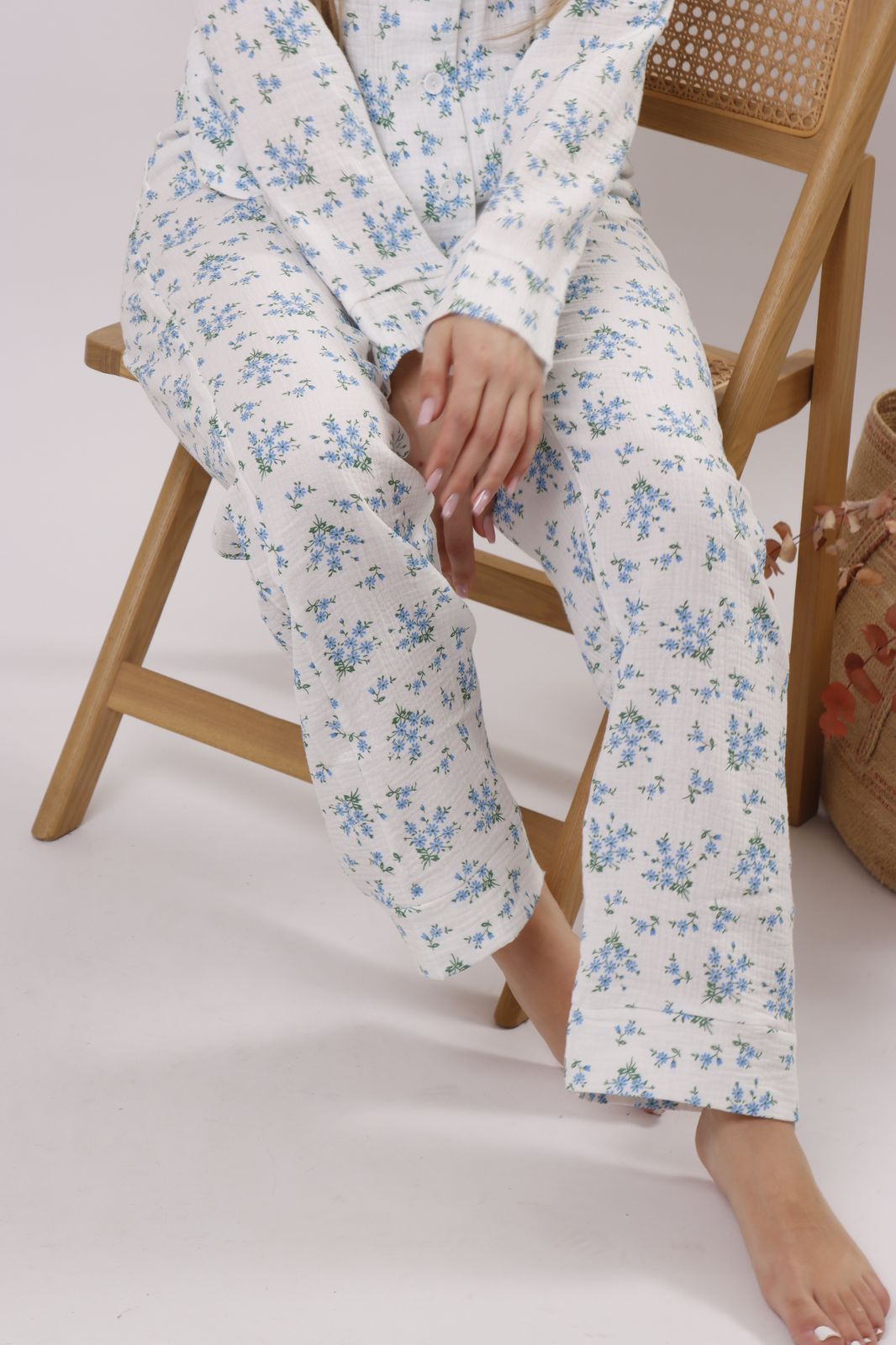 Blue Meadow pants pj set