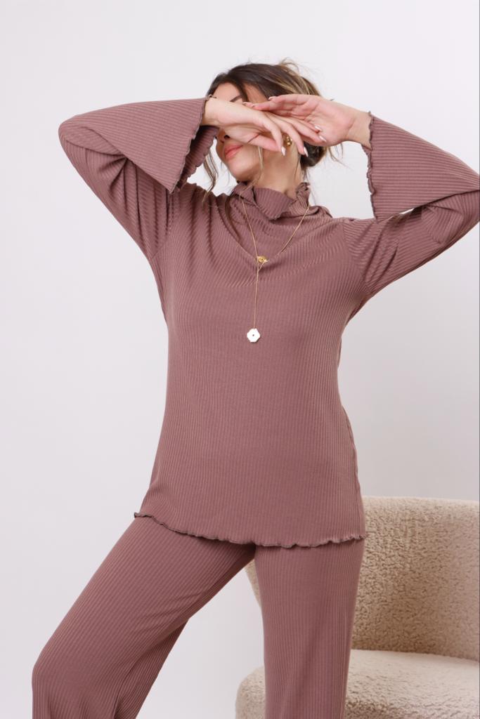 Mocha knitted set
