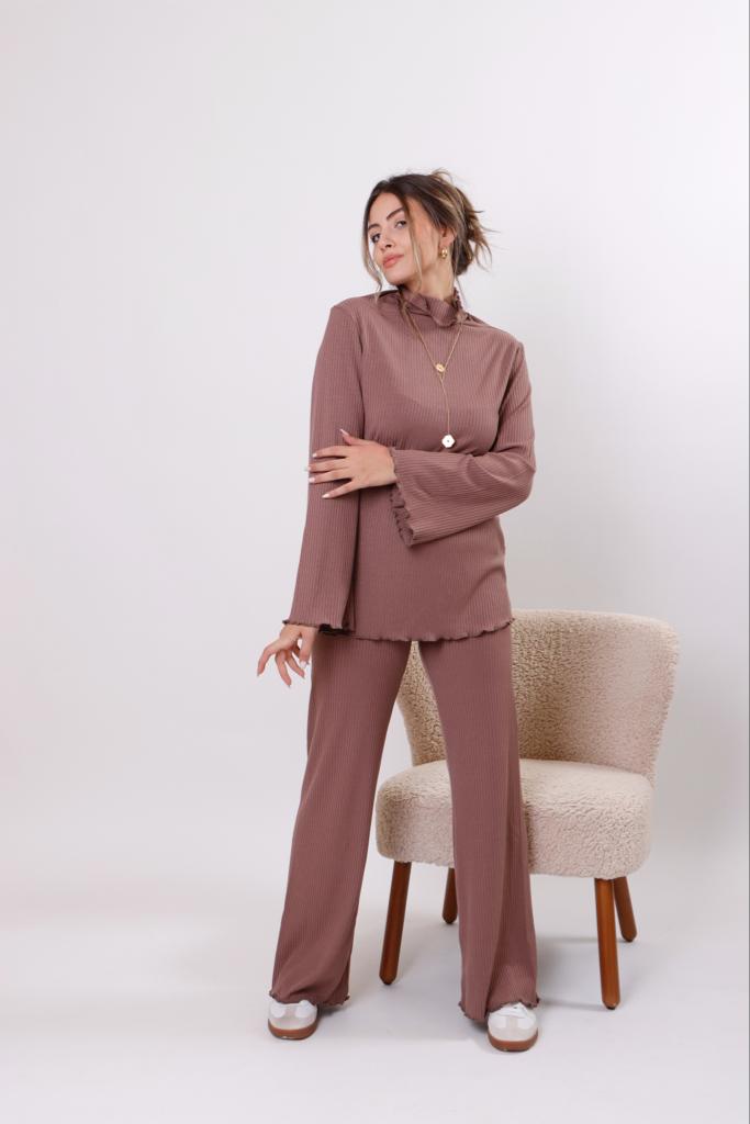 Mocha knitted set