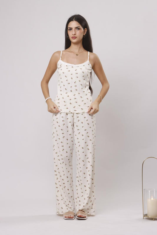 Summer petals pants pj set