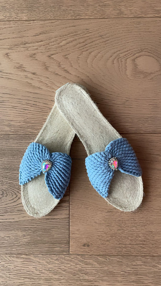 Blue with crystal sandals