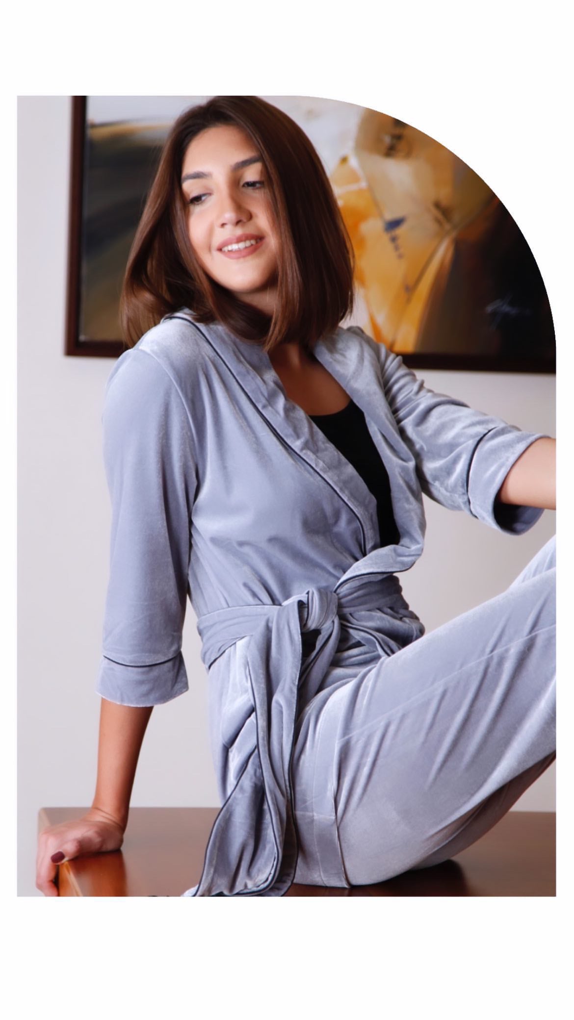 Grey velvet pjs
