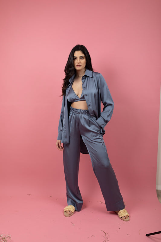 grey set with a bralette