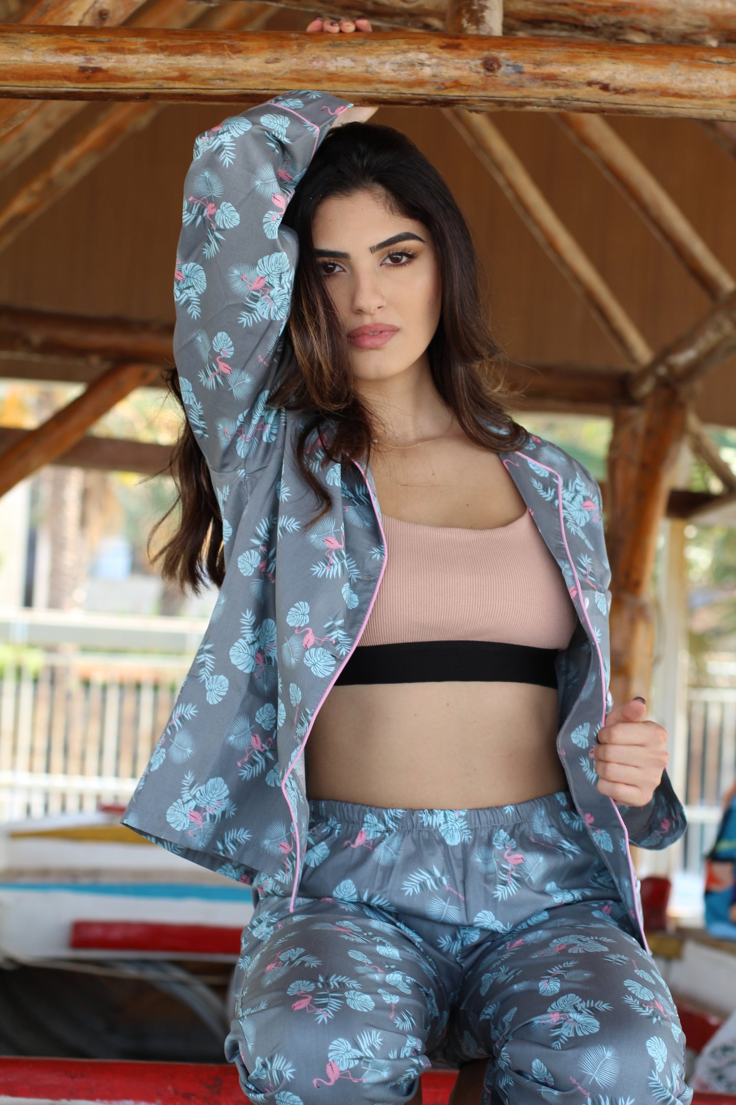 Tropical patterned pjs