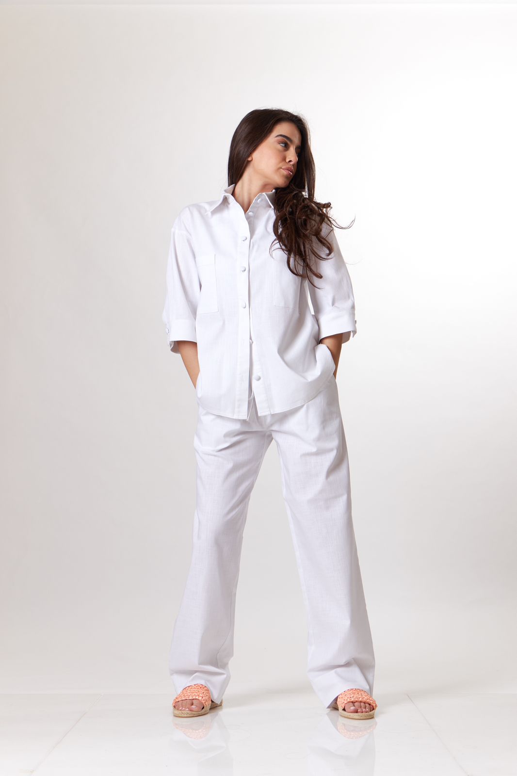 White linen set