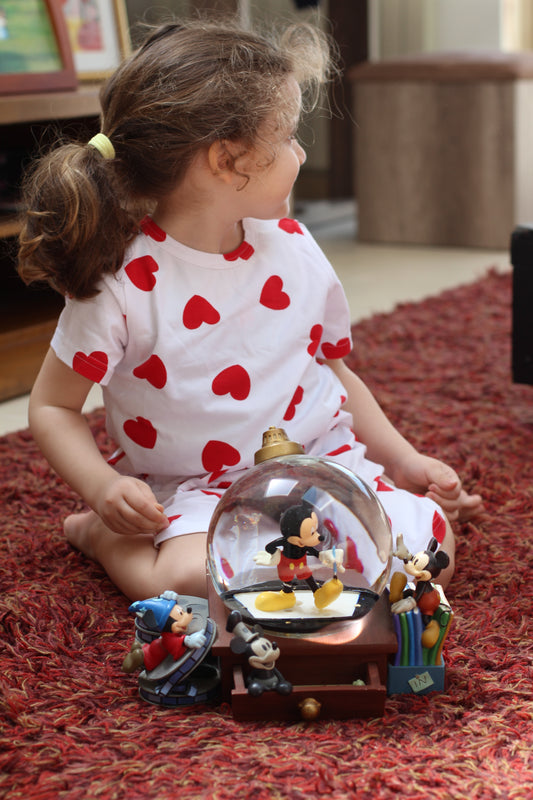 Kids red heart patterned pjs
