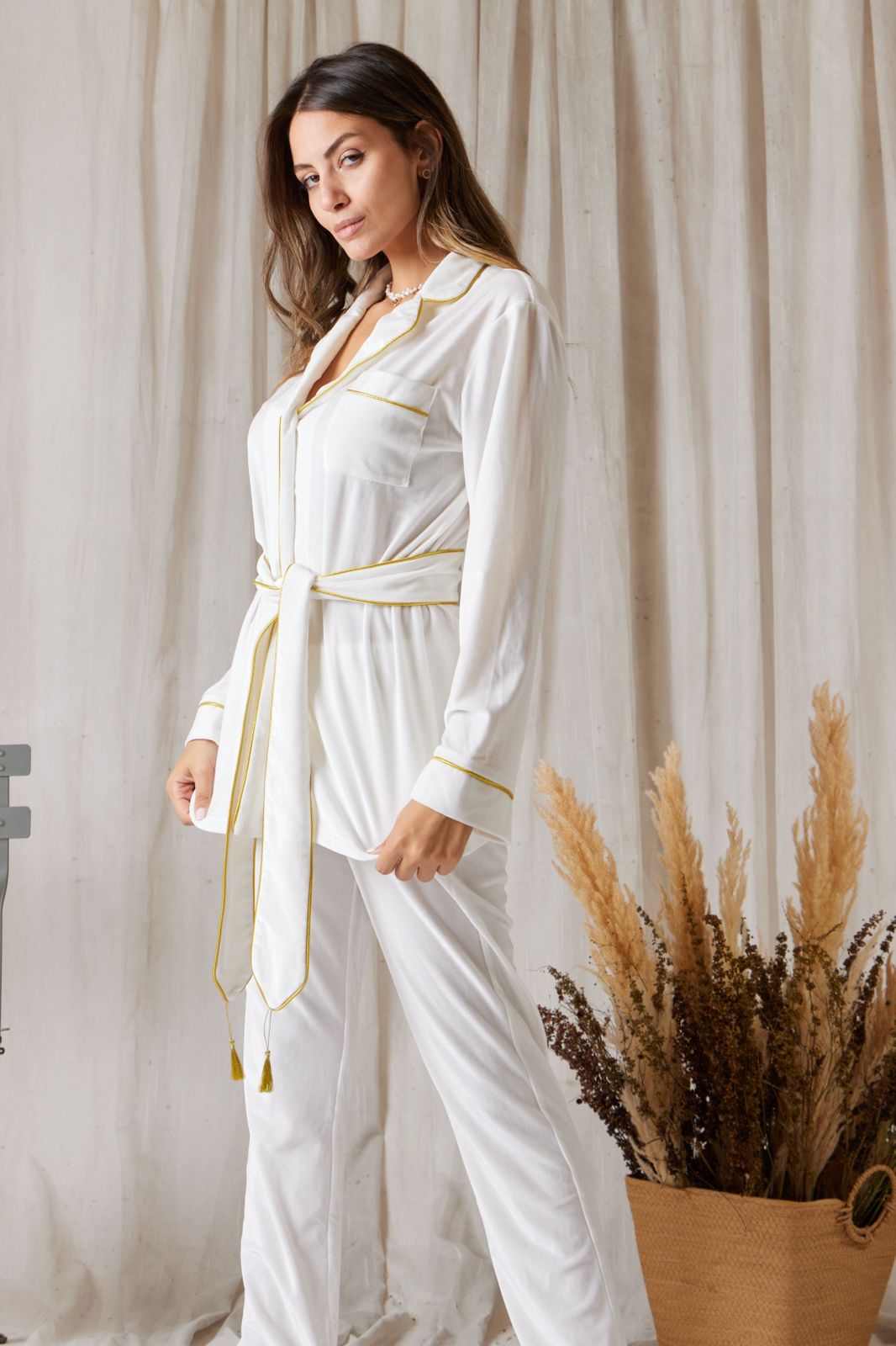 White velvet pjs