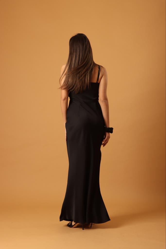 Black silk dress