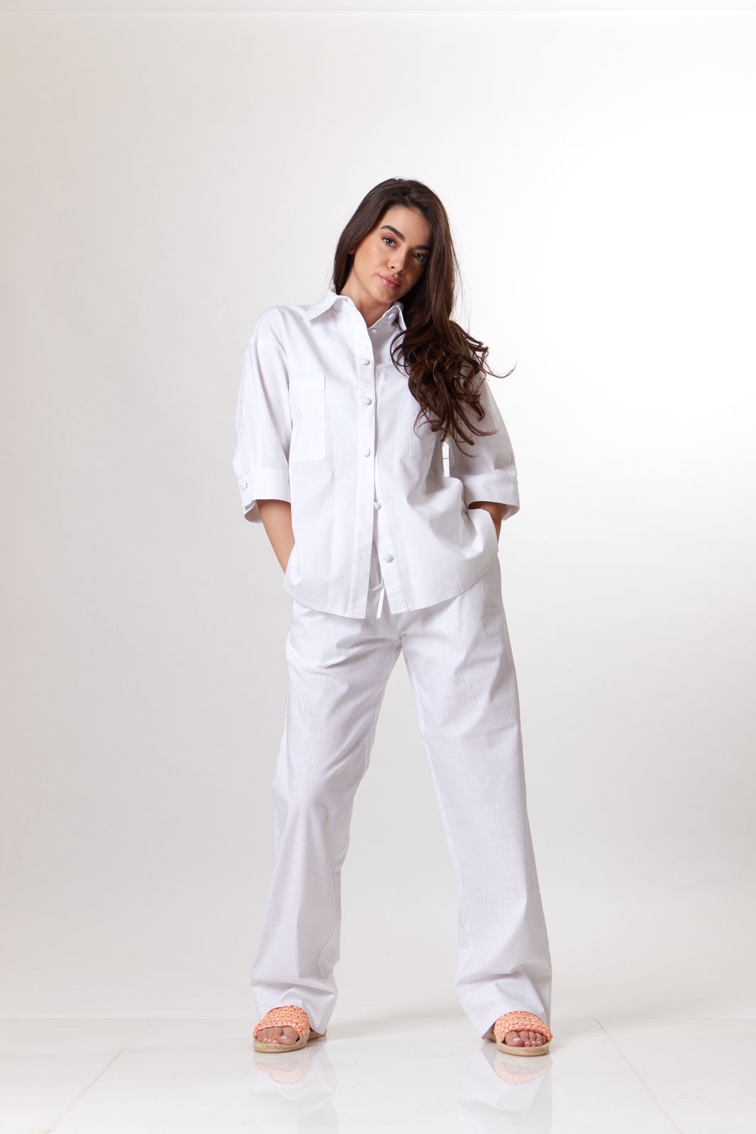 White linen set