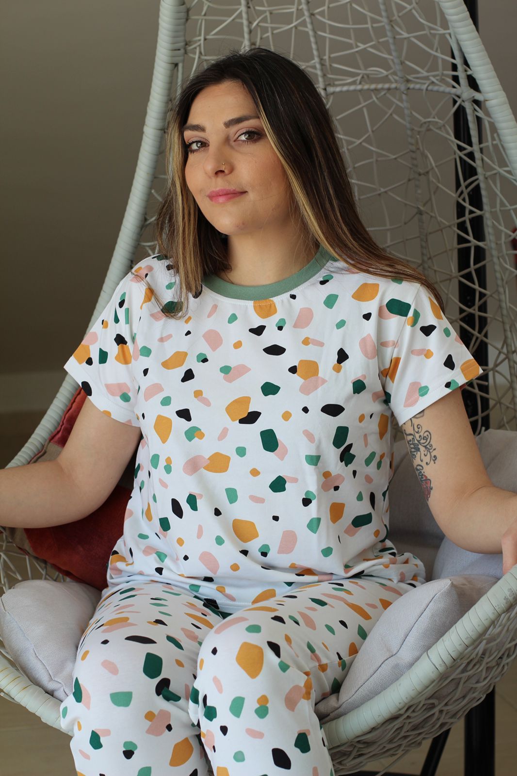 Adults stones patterned pjs