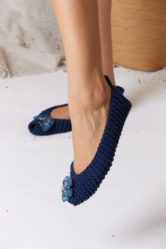 Navy blue slippers