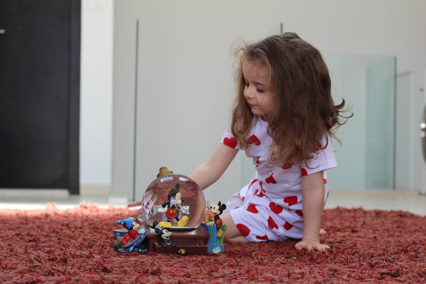 Kids red heart patterned pjs
