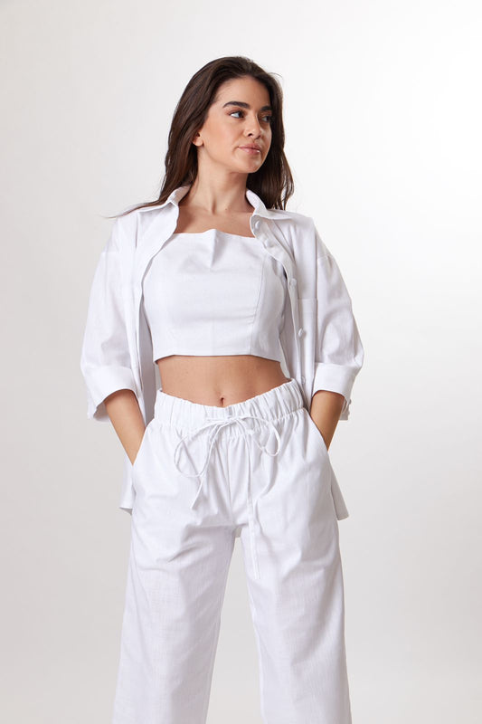 White linen set