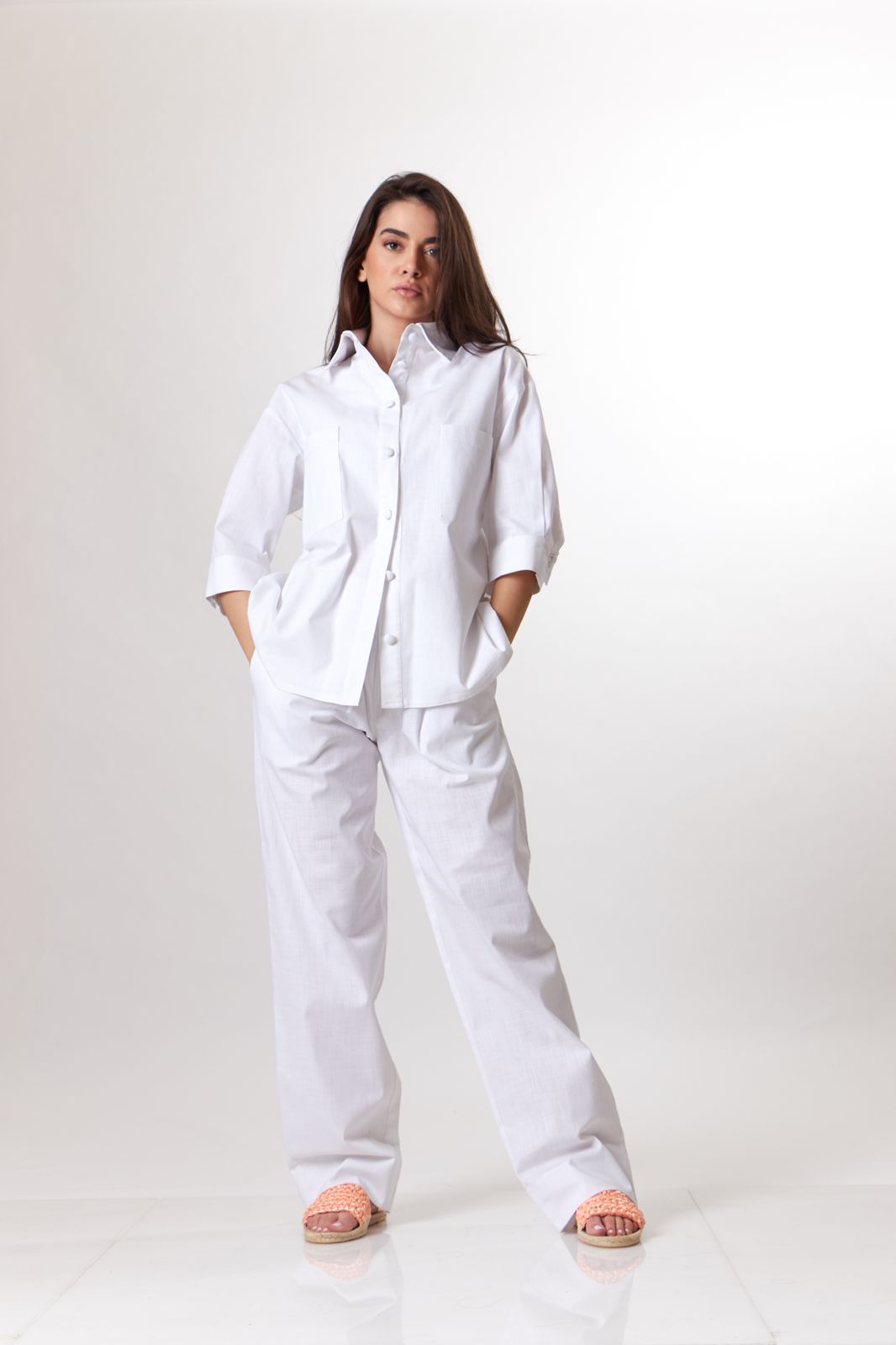 White linen set