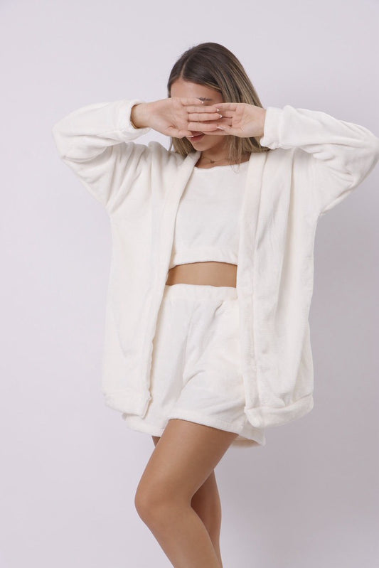 Snow white fleece set