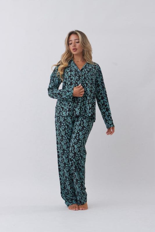 Mint and black pjs