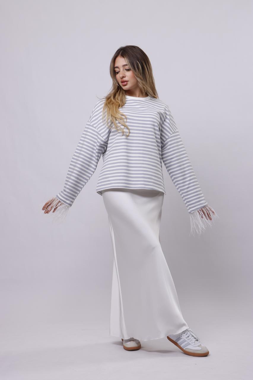 Striped blue sweater